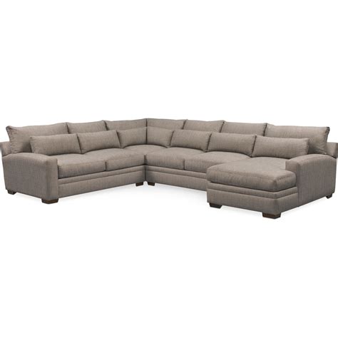Winston 4-piece sectional with chaise. Things To Know About Winston 4-piece sectional with chaise. 